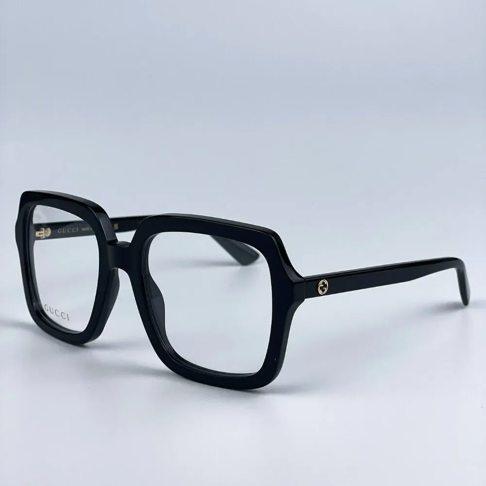 NEW Gucci GG1318O 001 Black Square Women Eyeglasses